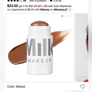 Milk makeup bronzing stick in Baked